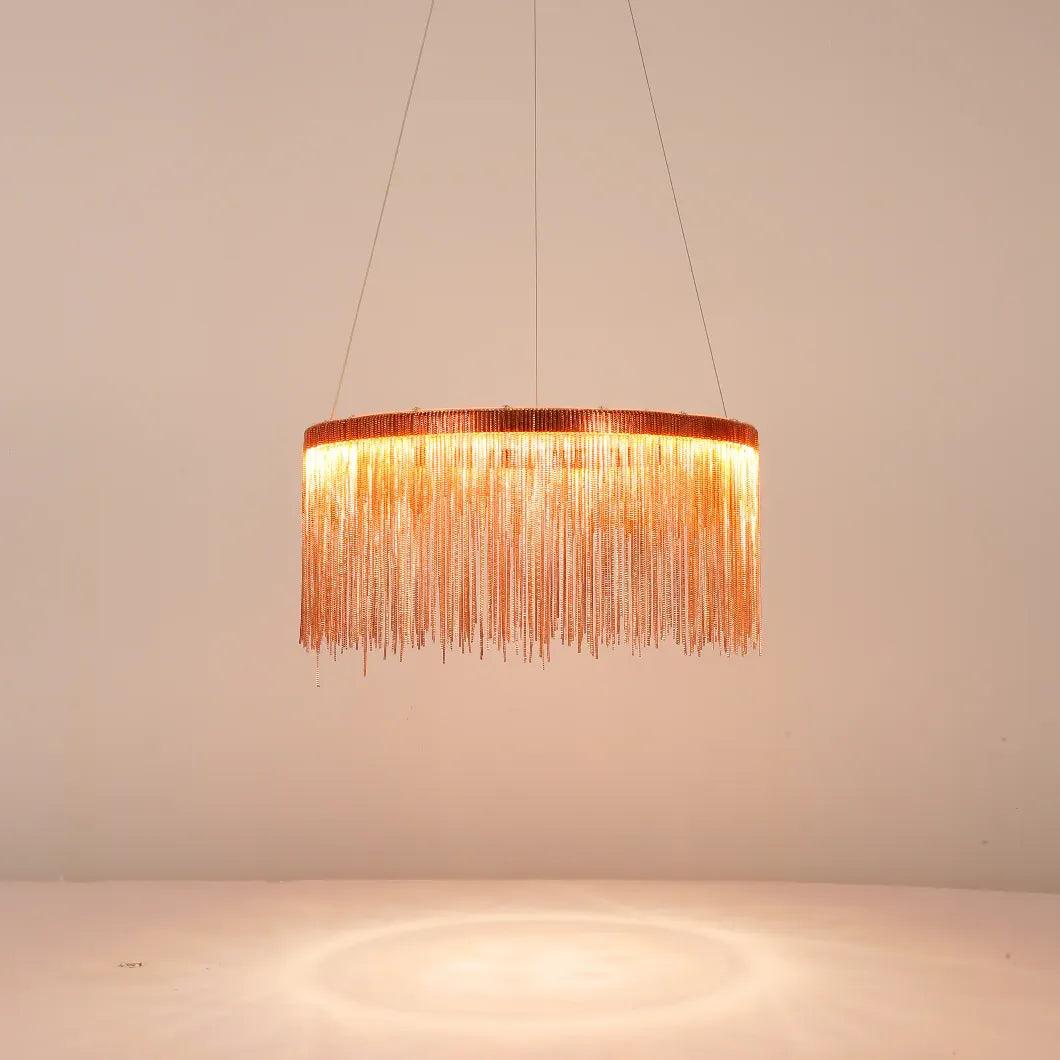 Ring-shaped Tassel Modern Luxury Pendant Light - Clowas