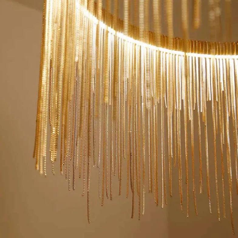 Ring-shaped Tassel Modern Luxury Pendant Light - Clowas