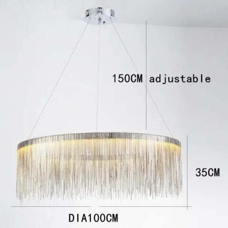 Ring-shaped Tassel Modern Luxury Pendant Light - Clowas