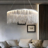 Ring-shaped Tassel Modern Luxury Pendant Light - Clowas
