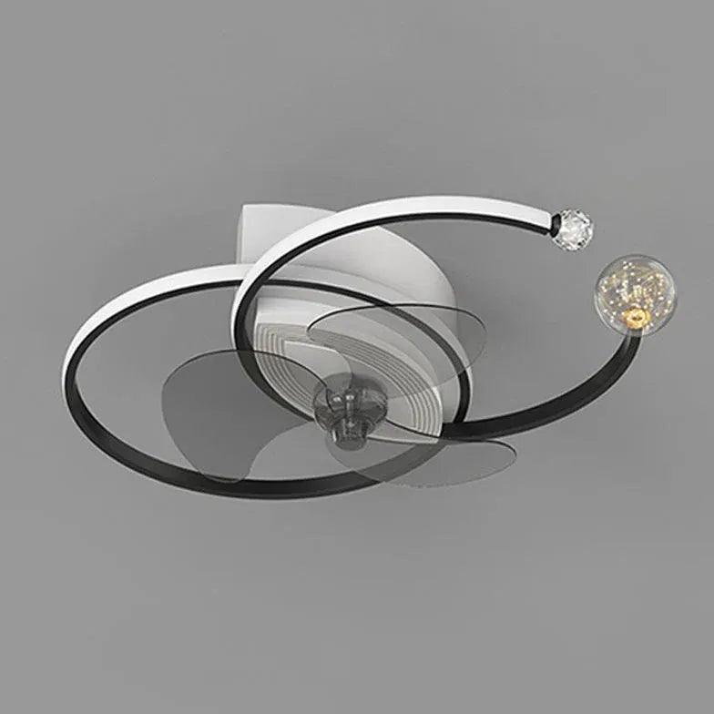Double Ring LED Bedroom Ceiling Fan Light - Clowas