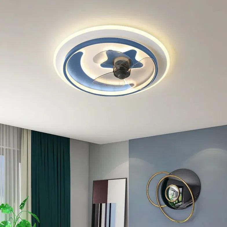 Cross Oval Design LED Modern Ceiling Fan Light - Clowas