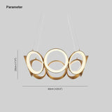 Ring-Shaped Petal Design Gold LED Pendant Light - Clowas