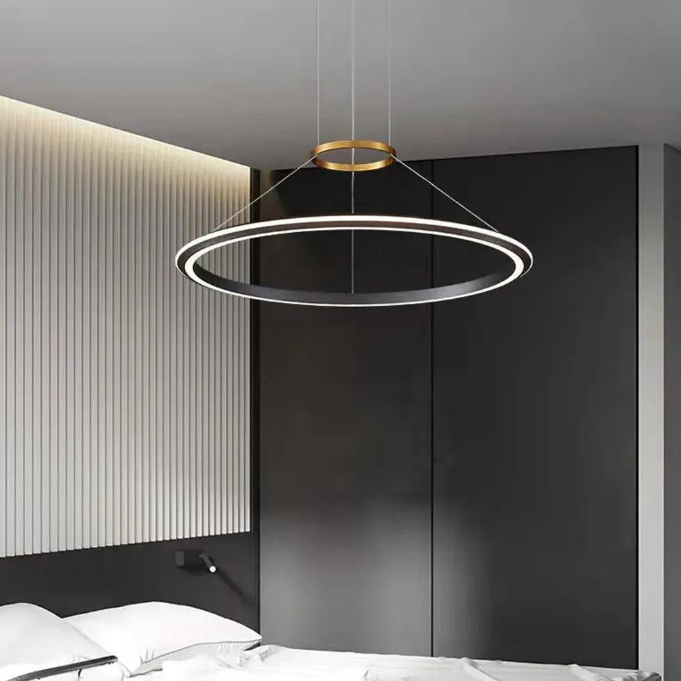 Single Ring Design Thin Wire Modern LED Pendant Light - Clowas