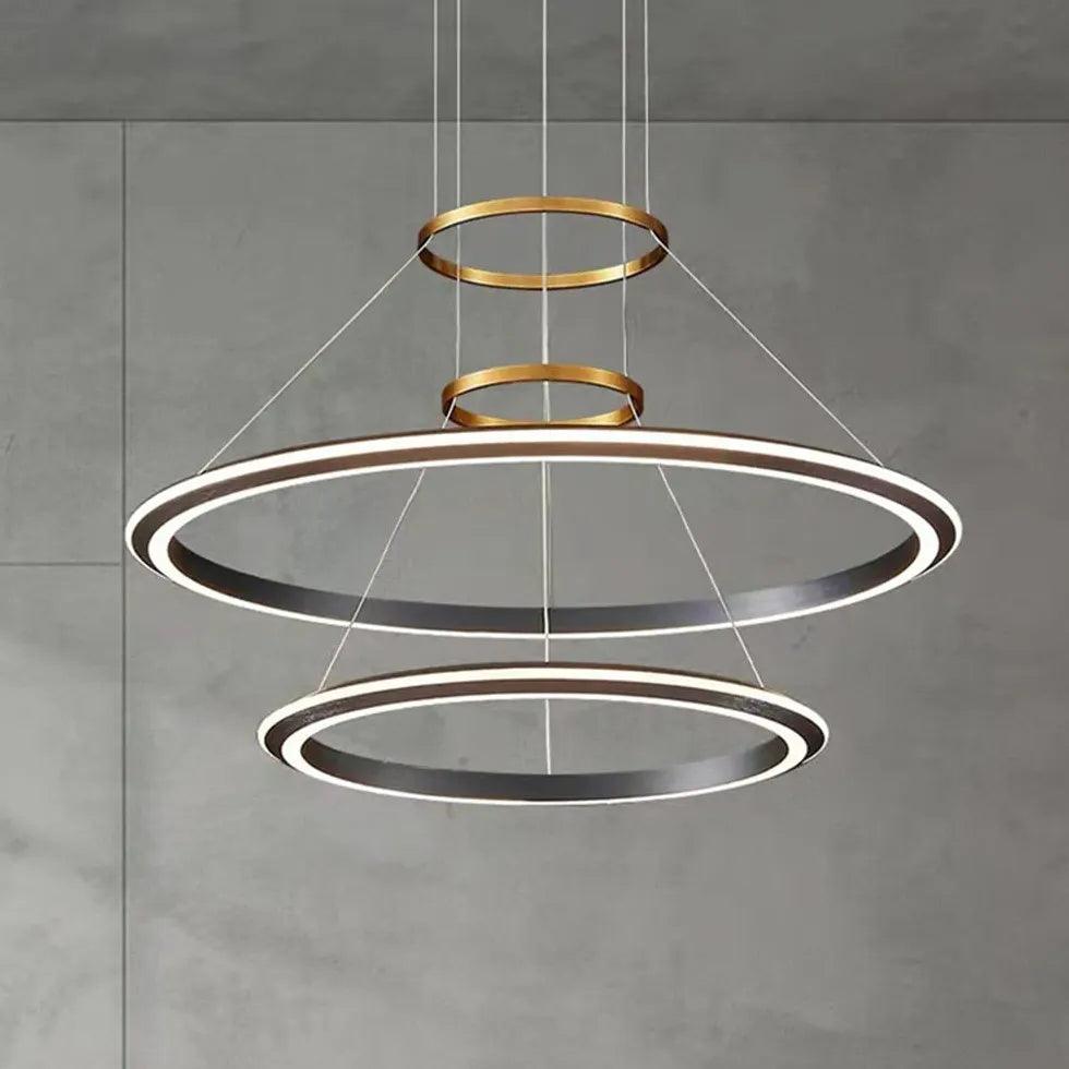 Single Ring Design Thin Wire Modern LED Pendant Light - Clowas