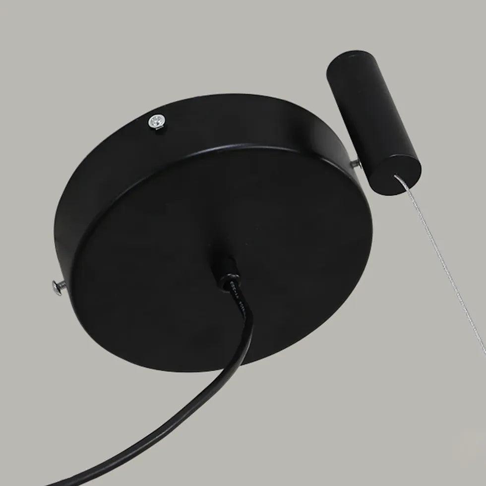 Double Ring Creative Design Black LED Pendant Light - Clowas