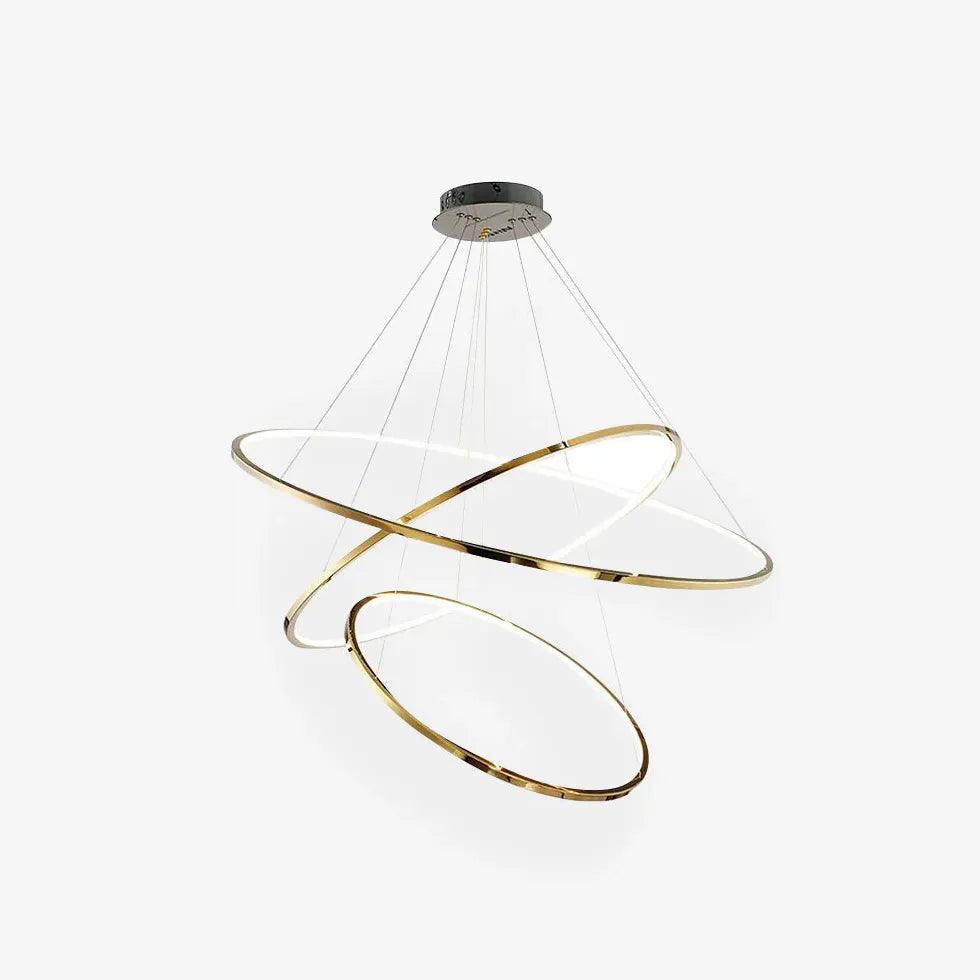 Multi-Light Circular Luxury Gold LED Pendant Light - Clowas