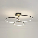 Multi-light Ring Modern Black LED Ceiling Light - Clowas