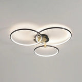 Multi-light Ring Modern Black LED Ceiling Light - Clowas