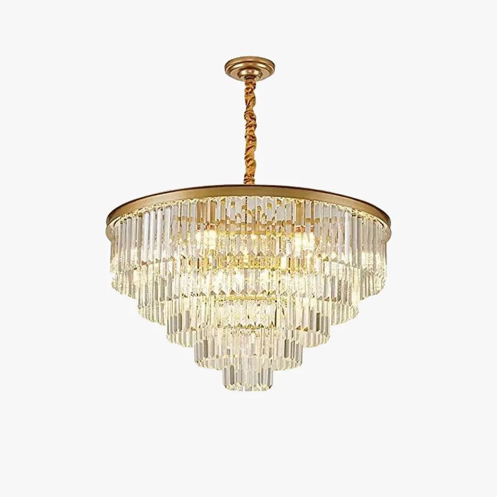 Multi-Layered Crystal Gold Branch Chandelier - Clowas