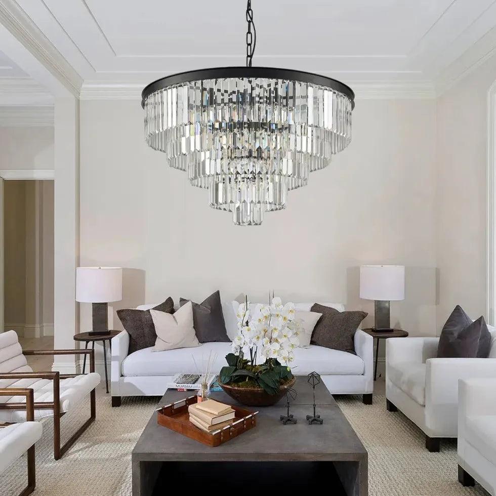Multi-Layered Crystal Gold Branch Chandelier - Clowas