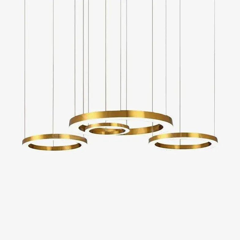 Gold LED Multi-Light Round Design Pendant Light - Clowas