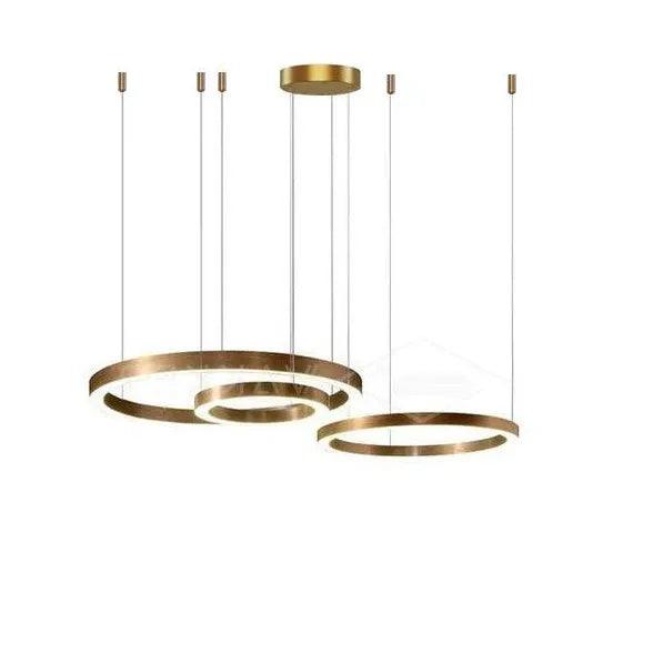 Gold LED Multi-Light Round Design Pendant Light - Clowas