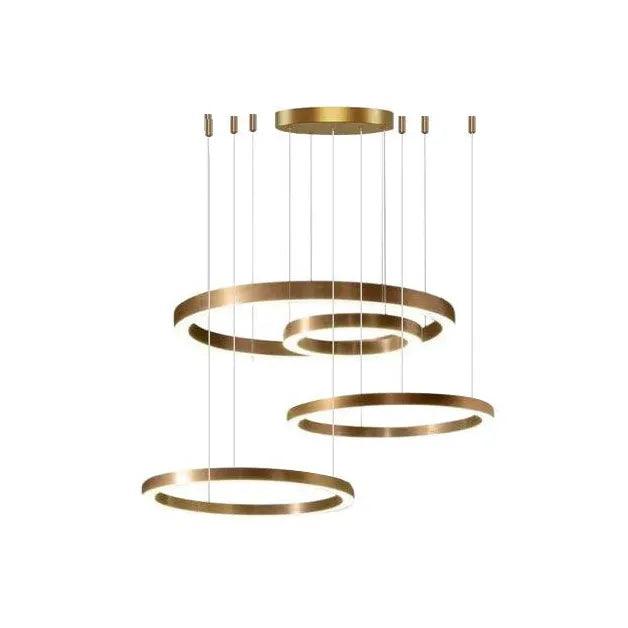 Gold LED Multi-Light Round Design Pendant Light - Clowas
