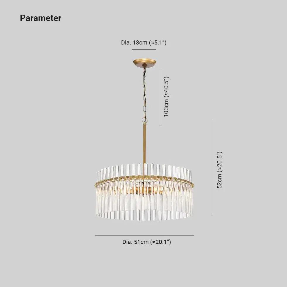 Ring Crystal Gold Living Room Pendant Light - Clowas
