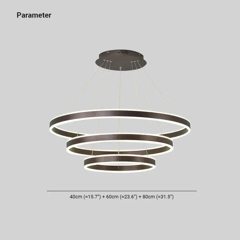 Multi-Layer Ring Lighting Modern LED Pendant Light - Clowas