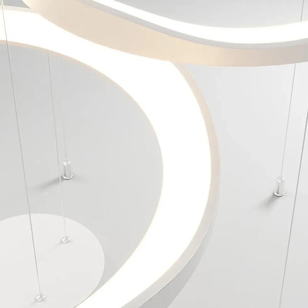 Ring-shaped Metal Acrylic LED Living Room Pendant Light - Clowas