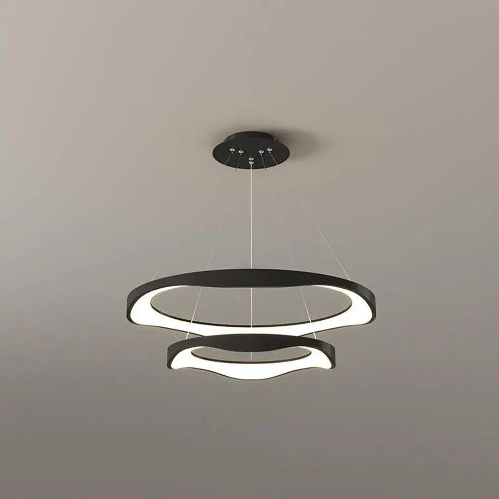 Ring-shaped Metal Acrylic LED Living Room Pendant Light - Clowas