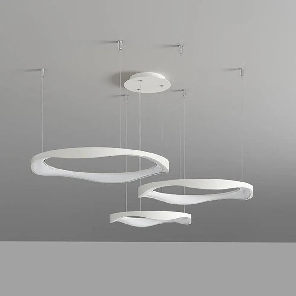 Ring-shaped Metal Acrylic LED Living Room Pendant Light - Clowas