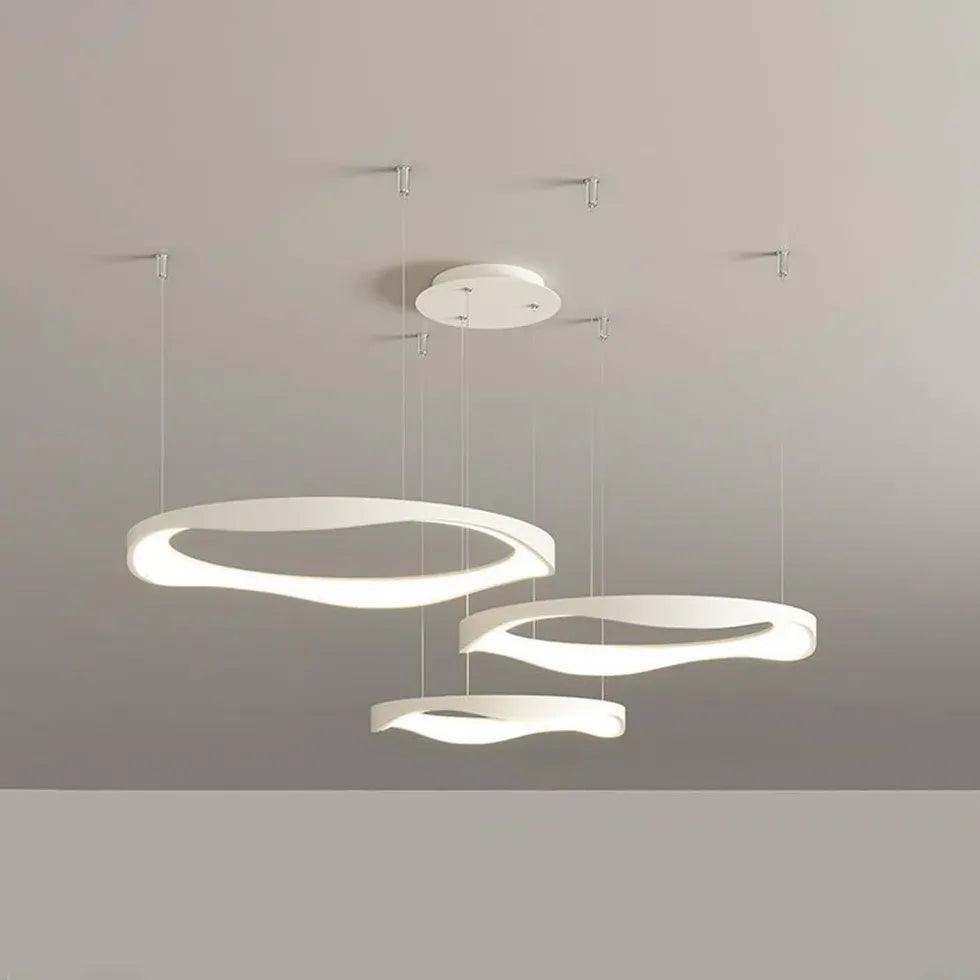 Ring-shaped Metal Acrylic LED Living Room Pendant Light - Clowas