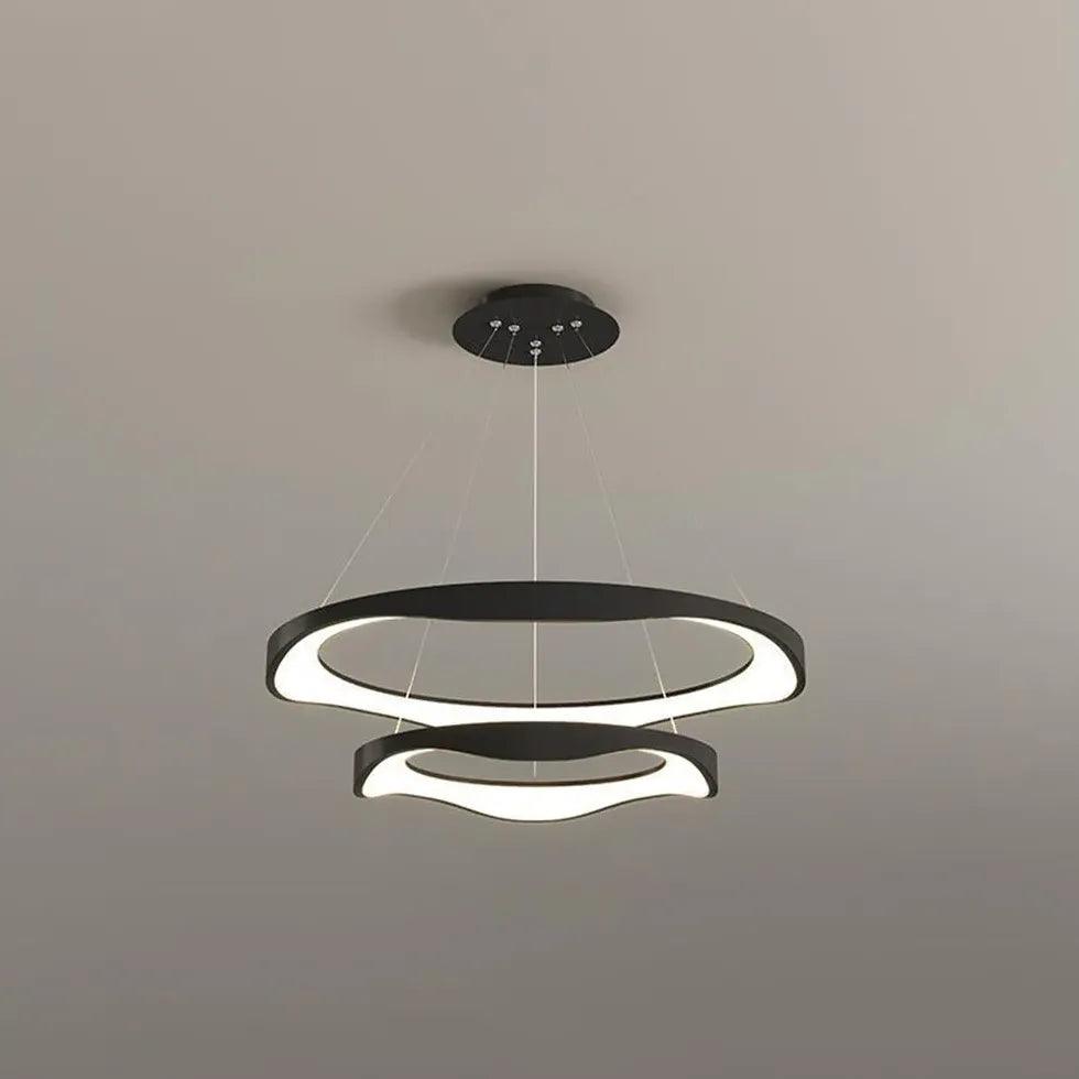 Ring-shaped Metal Acrylic LED Living Room Pendant Light - Clowas