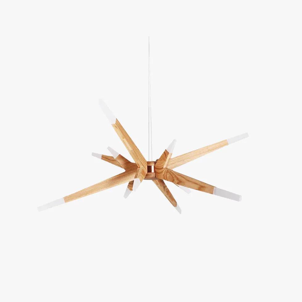 Asymmetric Multi-Branched Wooden Pendant Light - Clowas