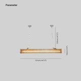 Wooden Rectangular Design Dining Room Pendant Light - Clowas