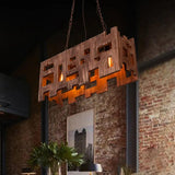 Vintage Wooden Pendant Retro Lighting for Restaurant