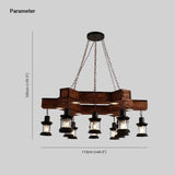 Ship-Shaped Wooden Dining Room Industrial Chandelier - Clowas