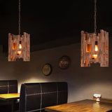 Retro Industrial Wood Pendant Light for Restaurant