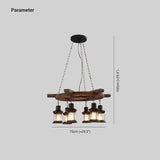 Wooden Frame Vintage Lantern Pendant Light - Clowas