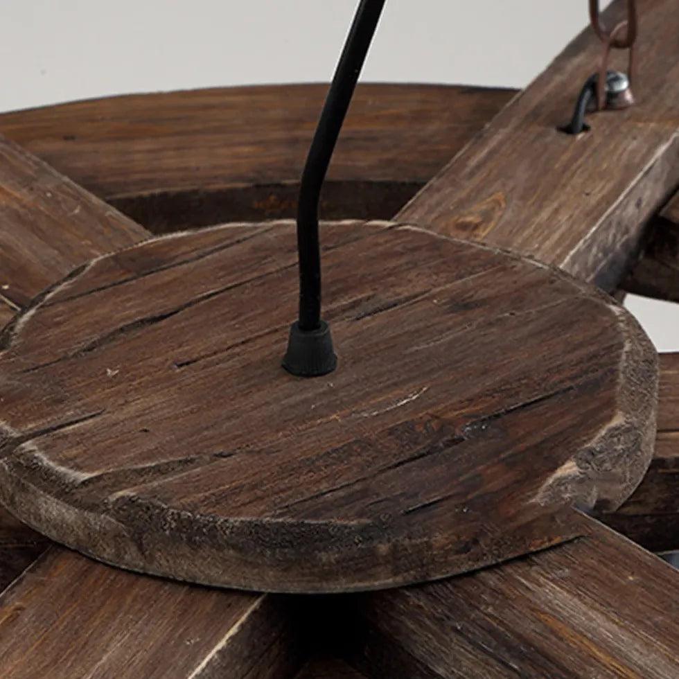 Wooden Frame Vintage Lantern Pendant Light - Clowas