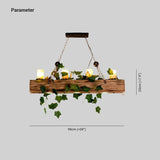 Rectangular Wooden Decor Dining Room Pendant Light - Clowas