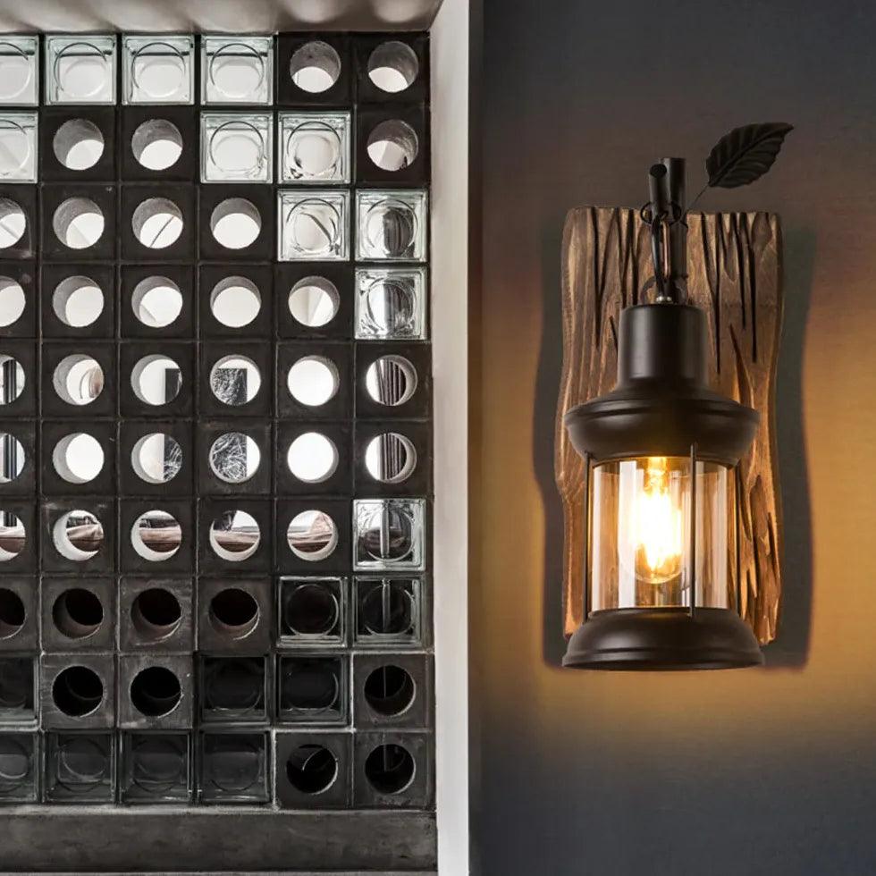 Wooden Lantern Vintage Wall Lights - Clowas