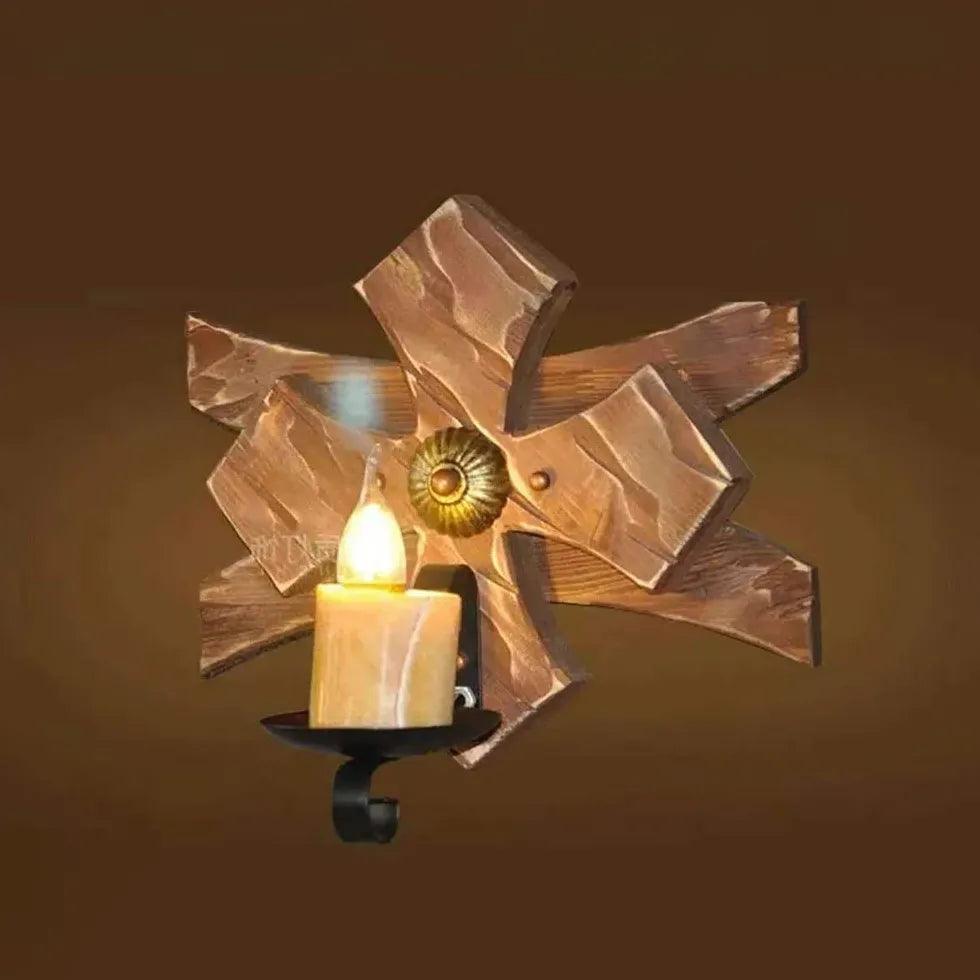 Sailing Lantern Wooden Vintage Wall Lights - Clowas