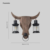 Bull Head Shaped Double Vintage Wall Lights - Clowas
