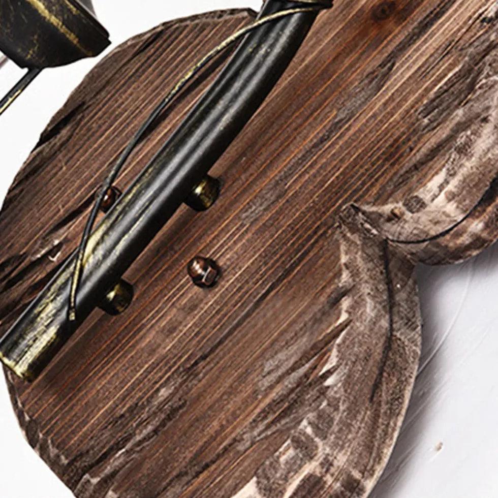 Cucurbits Lantern Wood Vintage Wall Lights - Clowas