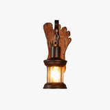 Iron Lantern Wooden Vintage Wall Lights - Clowas