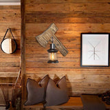 Lanterns Hanging Wood Vintage Wall Lights - Clowas