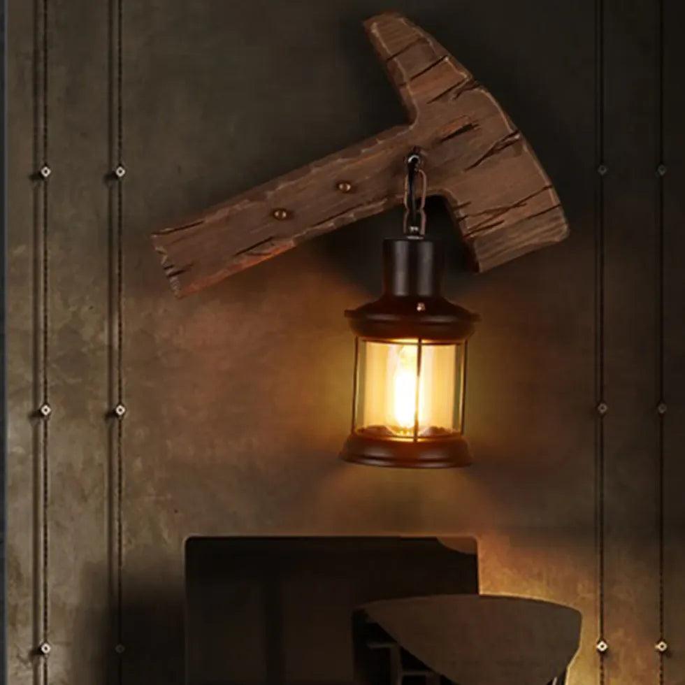 Hammer Pine Wood countryside Vintage Wall Lights - Clowas