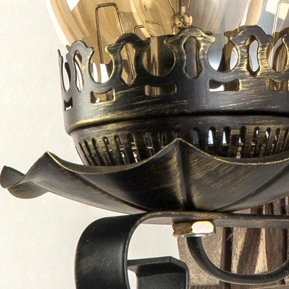 Nostalgia Pine Wood Vintage Wall Lights - Clowas