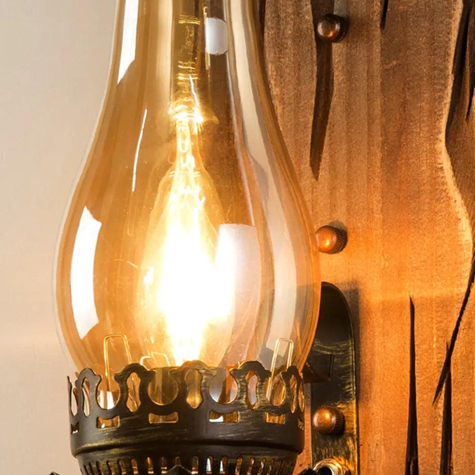 Nostalgia Pine Wood Vintage Wall Lights - Clowas
