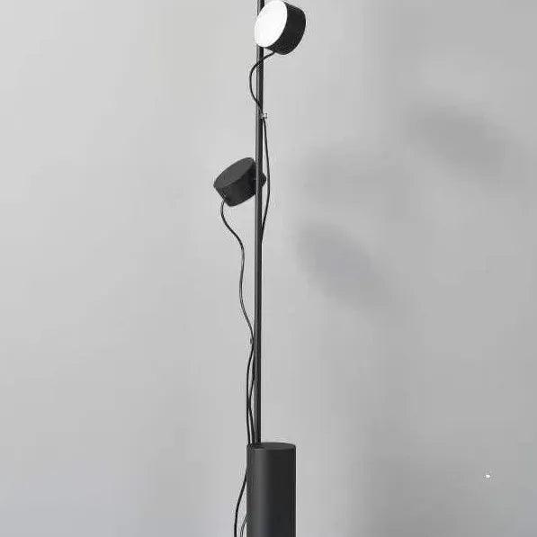 Dual-Head Adjustable Direction Black Plug-In Floor Lamp - Clowas