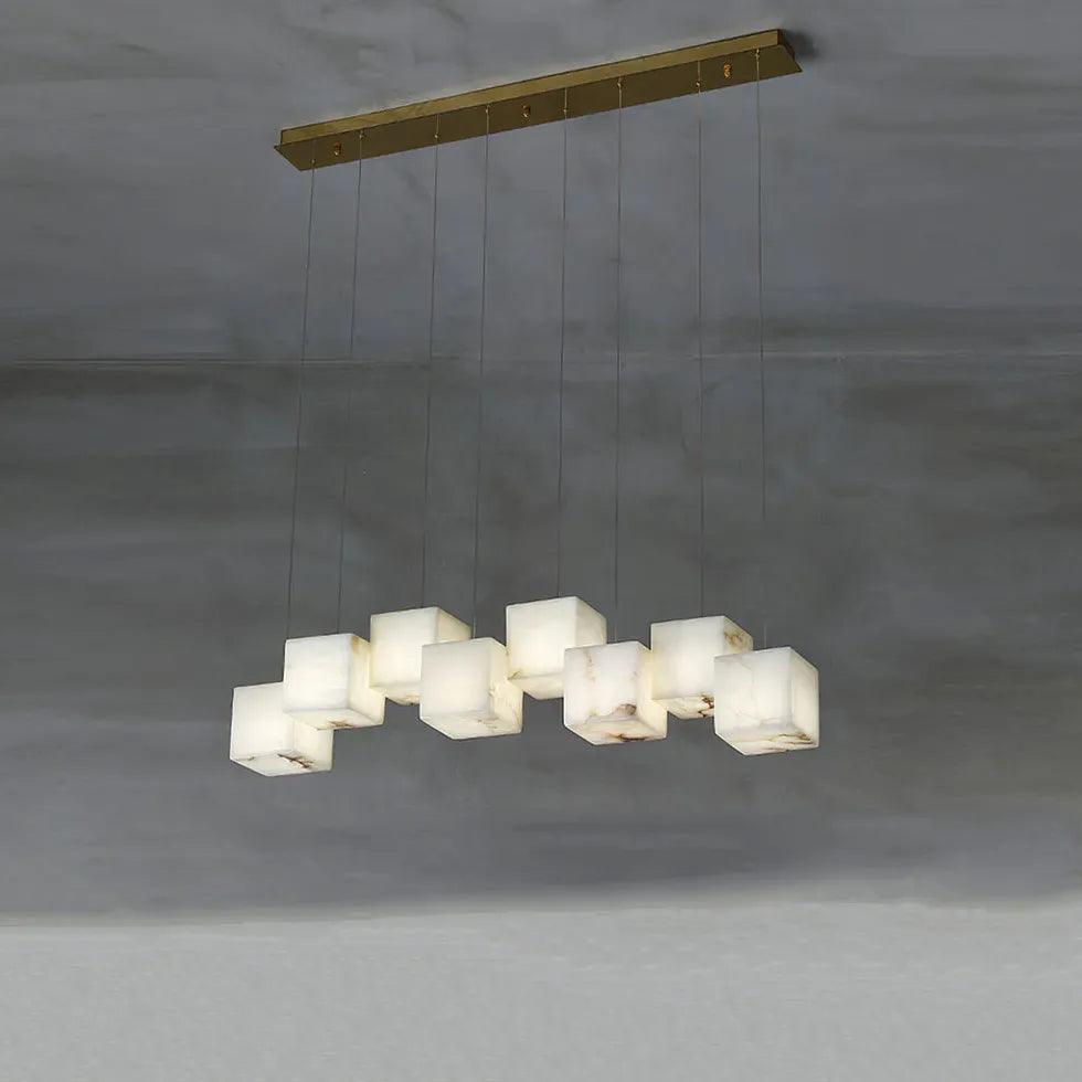 Geometric Cube Modern LED Dining Room Pendant Light - Clowas