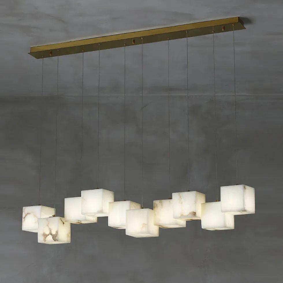 Geometric Cube Modern LED Dining Room Pendant Light - Clowas