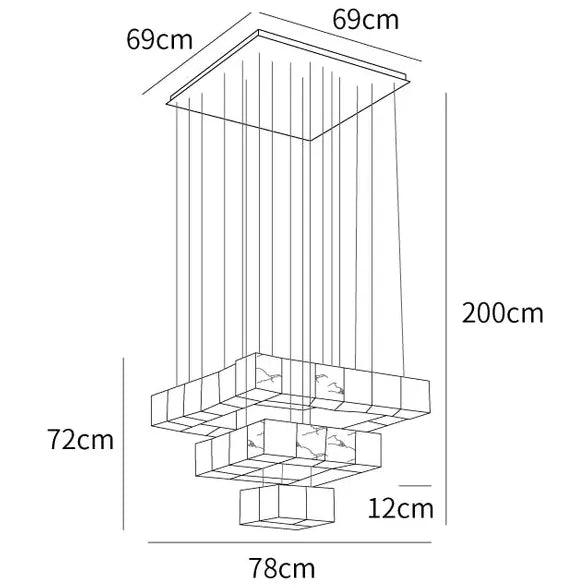Geometric Cube Modern LED Dining Room Pendant Light - Clowas