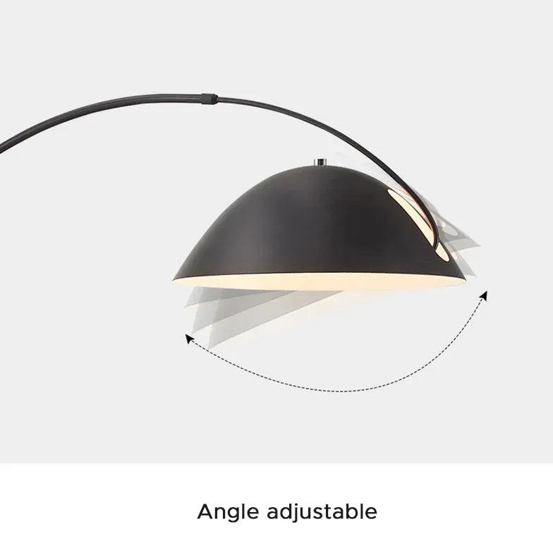 Arched Floor Lamp with Black Hanging Shade - Clowas