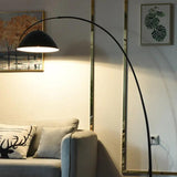 Arched Floor Lamp with Black Hanging Shade - Clowas