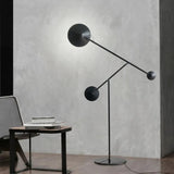 Round Shade Multi-Arm Industrial Floor Lamp - Clowas