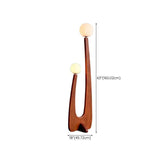 Spherical Lampshade Streamlined Wooden Floor Lamp - Clowas